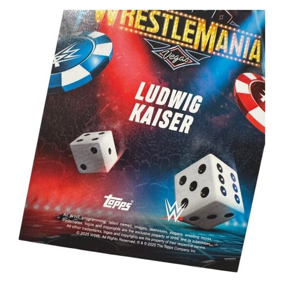 2025 Topps Wrestlemania 41 WWE WORLD Exclusive Card WM-32 LUDWIG KAISER /499 - Picture 4 of 4